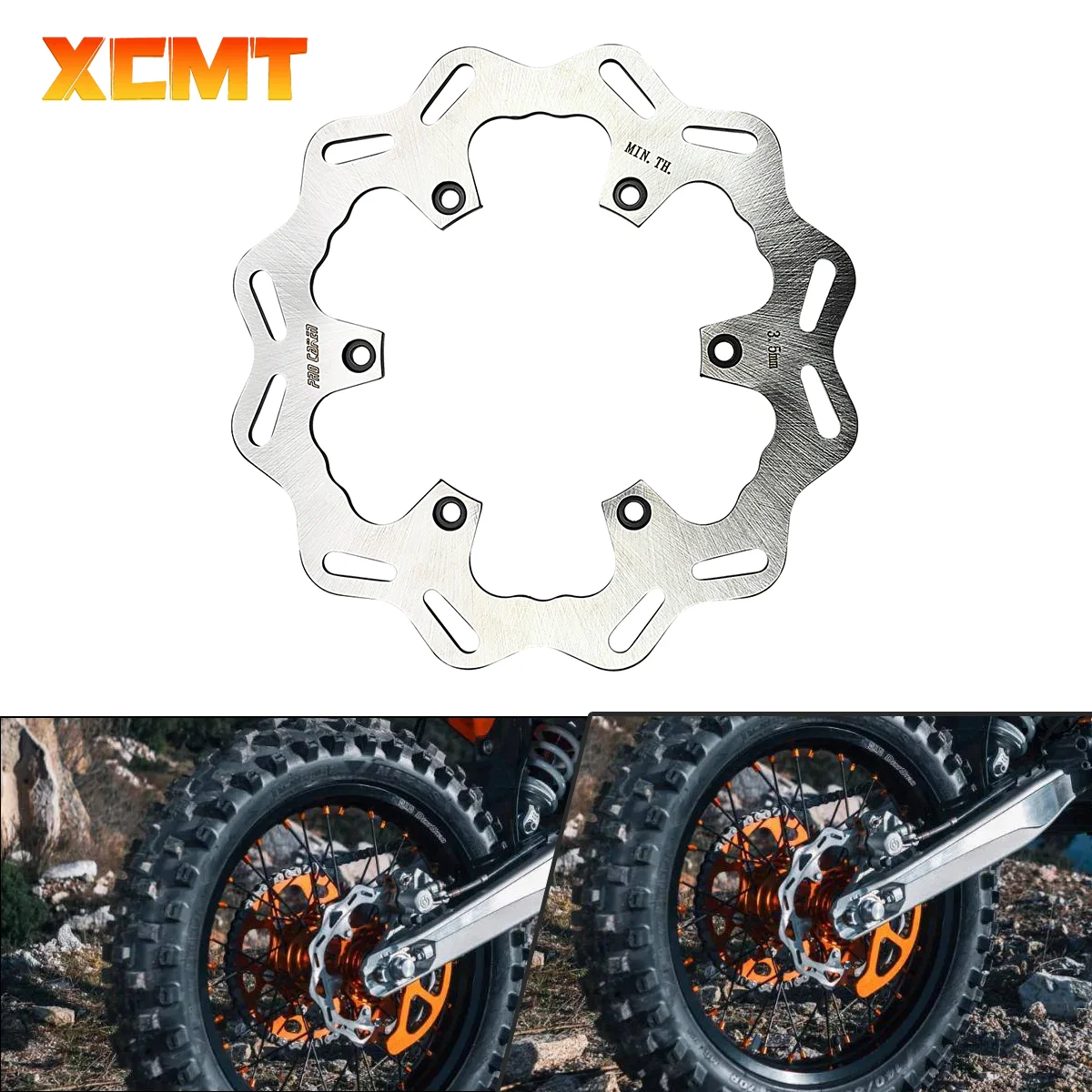 Motocross 260/220mm Front Rear Brake Discs Rotors For KTM EXC EXCF SX SXF XC XCW XCF TPi Six Days 125 200 250 300 350 400 450