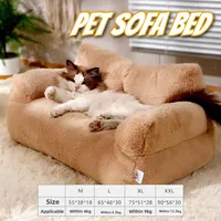 Universal Pet Bed for Winter Warm Cat Litter Sofa Bed Cushion Dog Kennel Large Supplies cat bed 【Send pillows】