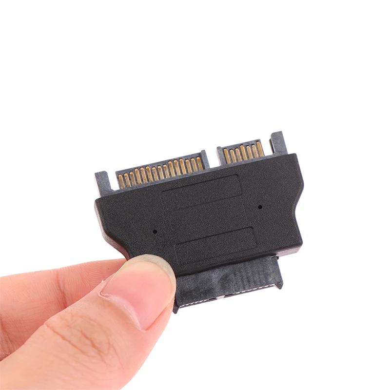 1Pc Slimline Adapter For SATA ATA 7+15 Serial 22Pin Male To Slim SATA 7+6 13Pin Female Adapter Copper And Plastic