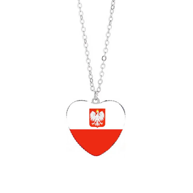 New Love Poland Finland Norway Dome Glass Photo Print Flag Necklace-0