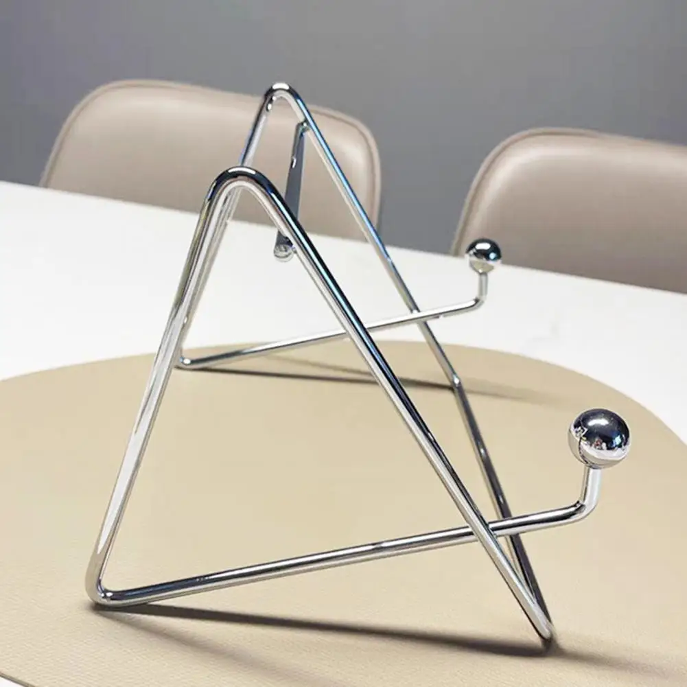 Geometric Modeling  Durable Magazine Book Cookbook Stand Space Saving Recipe Stand Rust-proof   Daily Use