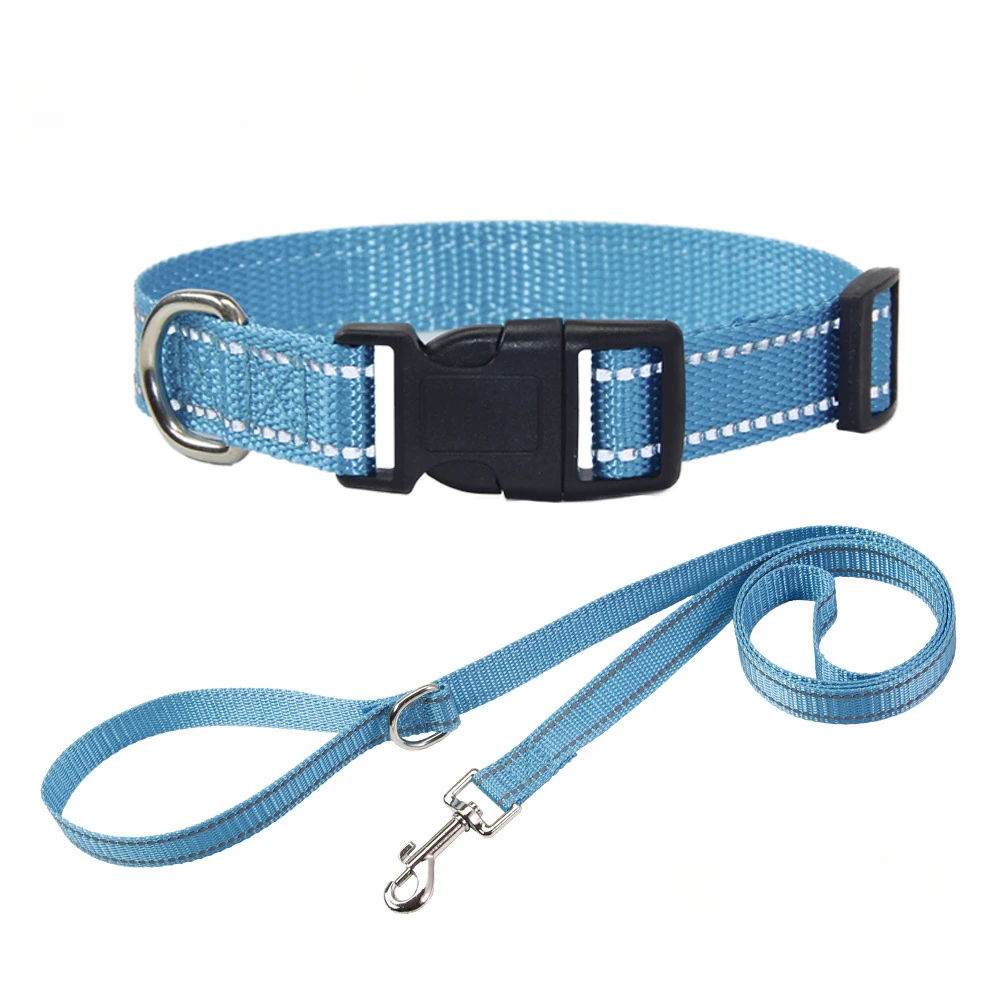 Set aus Nylon-Hundehalsband und Leine, Haustierhalsbänder, Leine für kleine, mittelgroße und große Hunde, Hundezubehör für kleine Hunde – Detail 9