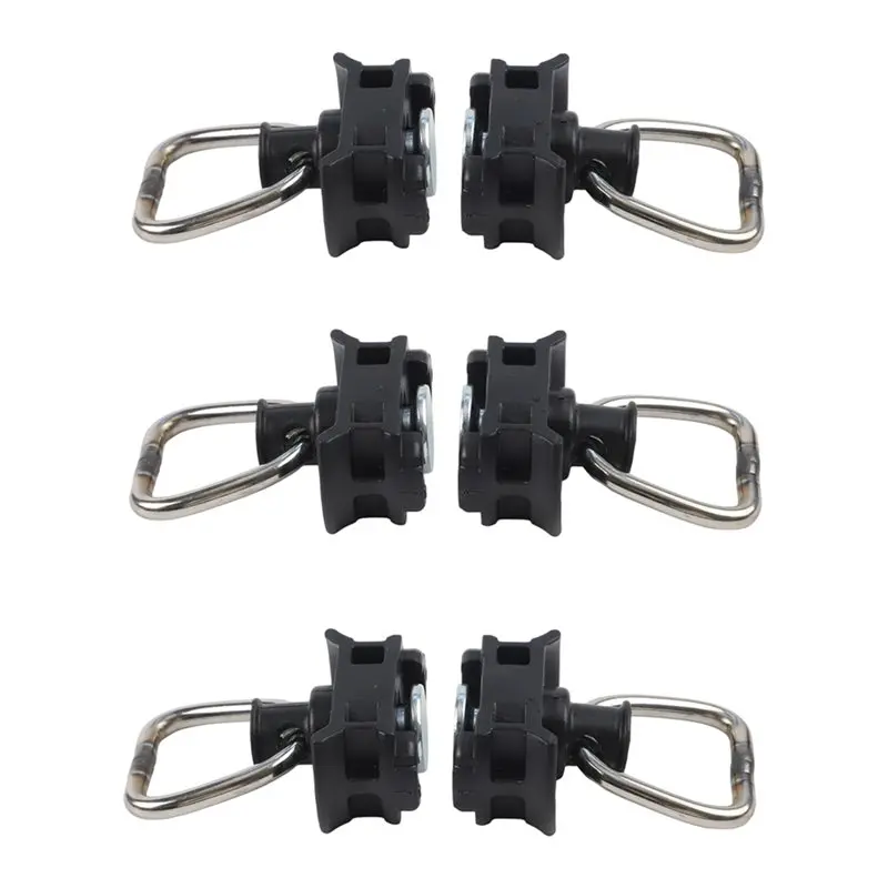 For Rv Truck Trailer 6Pcs Airline Rail Track Lock End Fitting Track L Fitting Hanging Hook For Rv