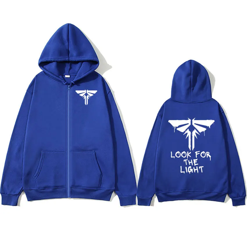 The Last of Us Look for The Light Firefly Mark Zipper Hoody Men Women Casual Fashion Pullover Oversized Coats Zip Up Sweatshirt