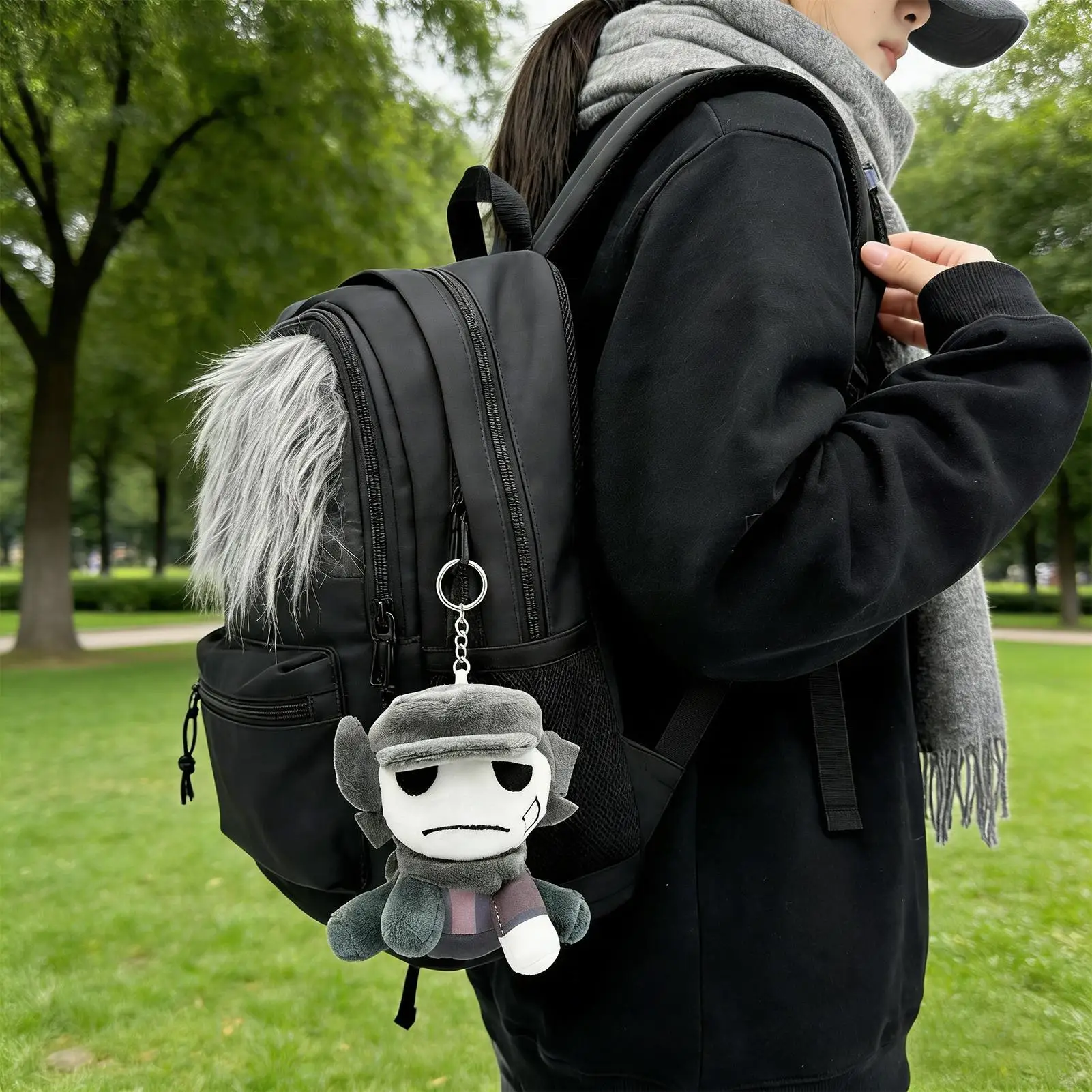 ぬいぐるみキーホルダー、ゲームフィギュア人形キーリング、ソフトバックパックチャーム、子供、大人、バッグ、バックパック、財布、通勤、学校、旅行用