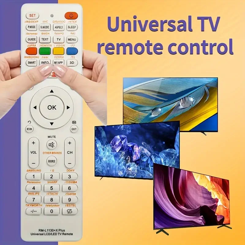 Universal RM-L1130+X Replacement Remote Control for Television TV RM-L113+12 RM-L1130+8