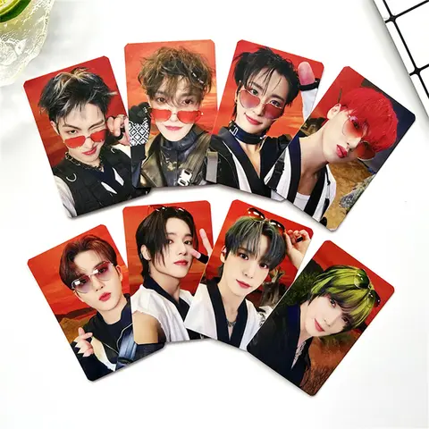 8개/대 KPOP ATEEZ 엽서 The World Ep.Fin: Will 앨범 포토카드 홍중 성화 윤호 산예상 귀여운 셀카 로모 카드
