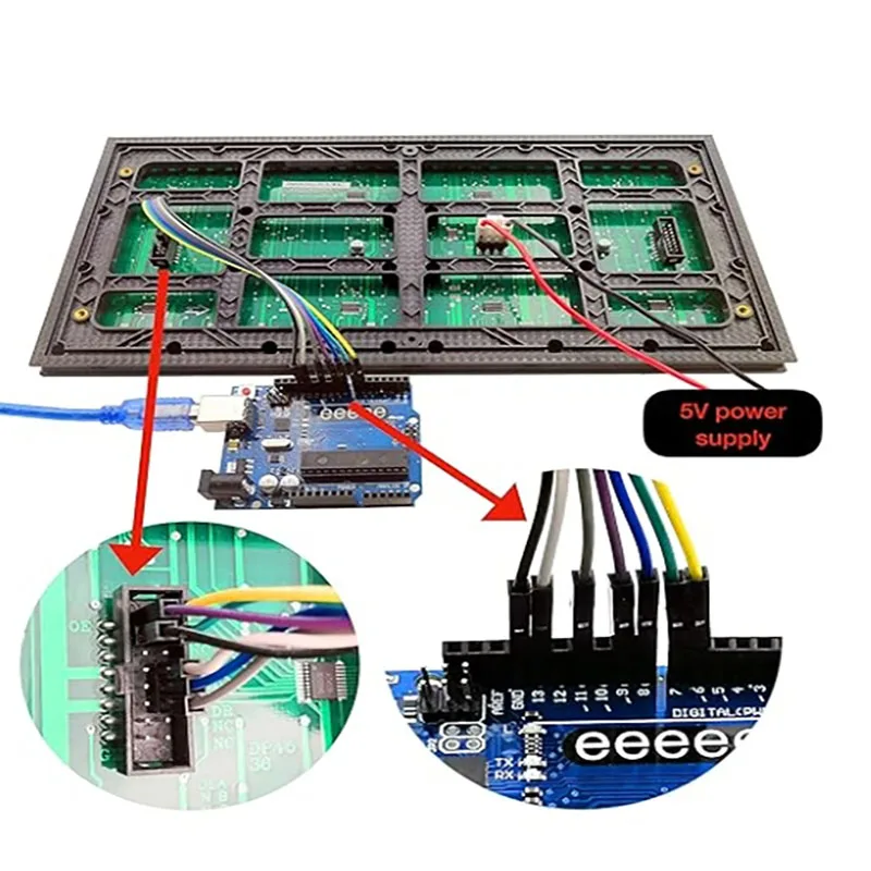 P10 LED Module Panel, 32x16cm, Single Color/ Two Colors/ Full Colors Advertising Display Screen Panel, SMD/ Affixed Beads