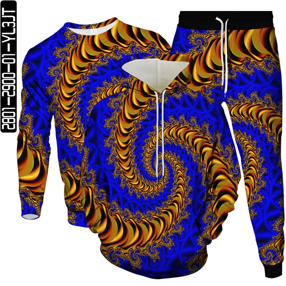 

Men Women Harajuku Style Tracksuit Yin Yang Gossip Colorful Vortex 3D Print Clothes Hoodies Sweatshirts Sweatpants 3pcs Set Suit