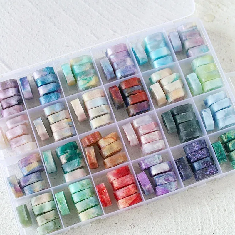 

24 Colors New Translucent Mixed Color Fire Paint Wax Particles Set DIY Envelope/manual Ledger Seal Decorative Material