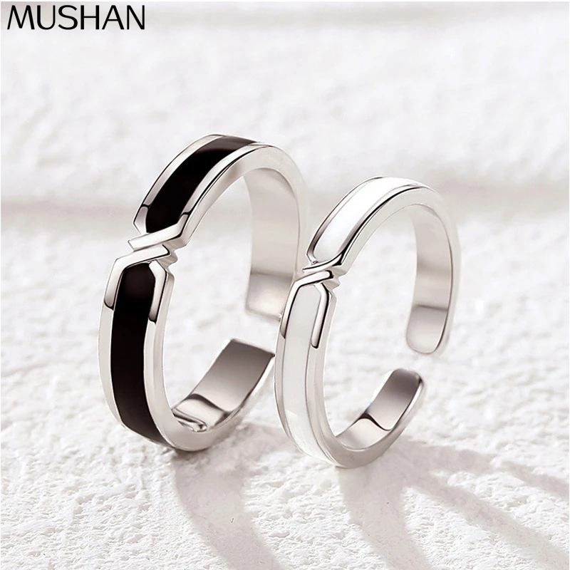 

MuShan Jewelry 925 Sterling Silver Ring Wedding Band High Carbon Diamond Gift Her Elegant Jewelry Women Rings Fine Jewelry