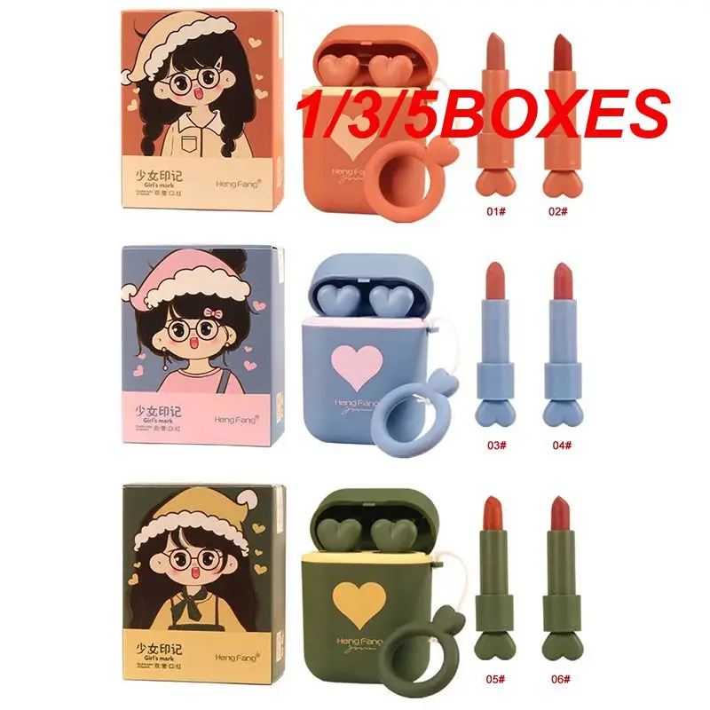 1/3/5BOXES Двухствольная удобная долговечная беспроводная губная помада для наушников Hengfang Бестселлер Инновационная стильная любовь