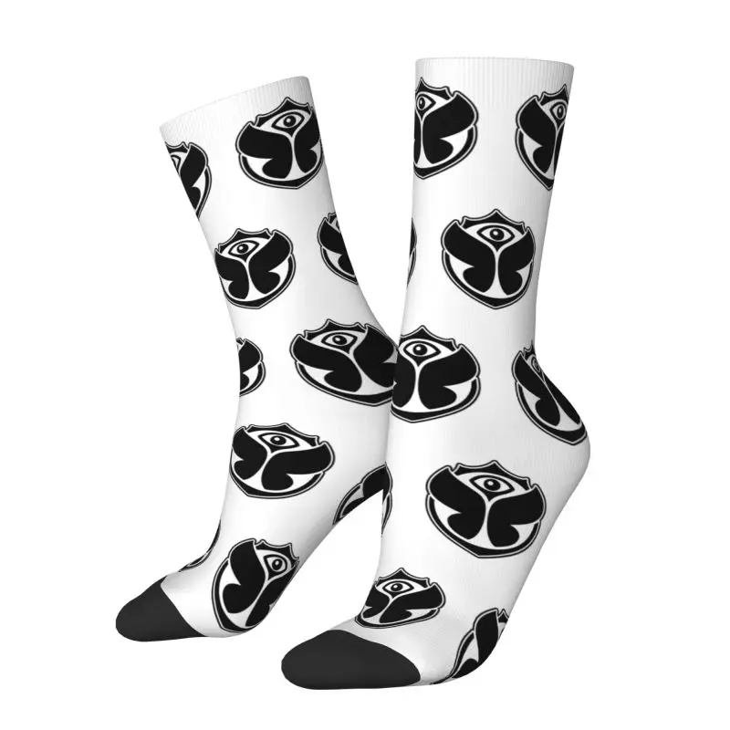 Novelty Men's Tomorrowland Dress Socks Unisex Breathbale Warm 3D Print Belgian Electronic Dance Music Festival Crew Socks