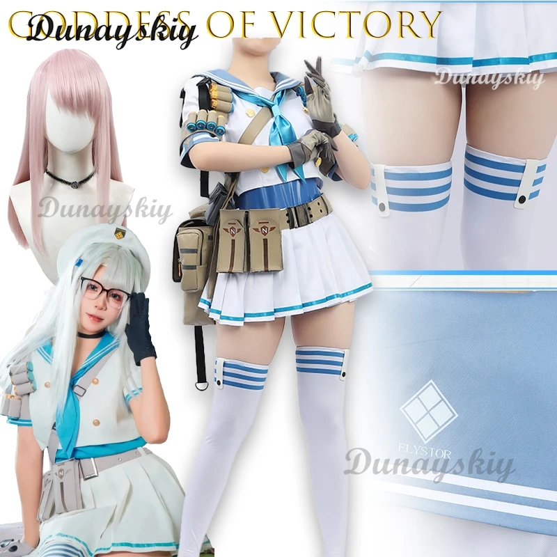 

NEON NIKKE Goddess Of Victory, наряд для косплея, милая униформа моряка JK, платье на Хэллоуин, женские аксессуары, комплект реквизита