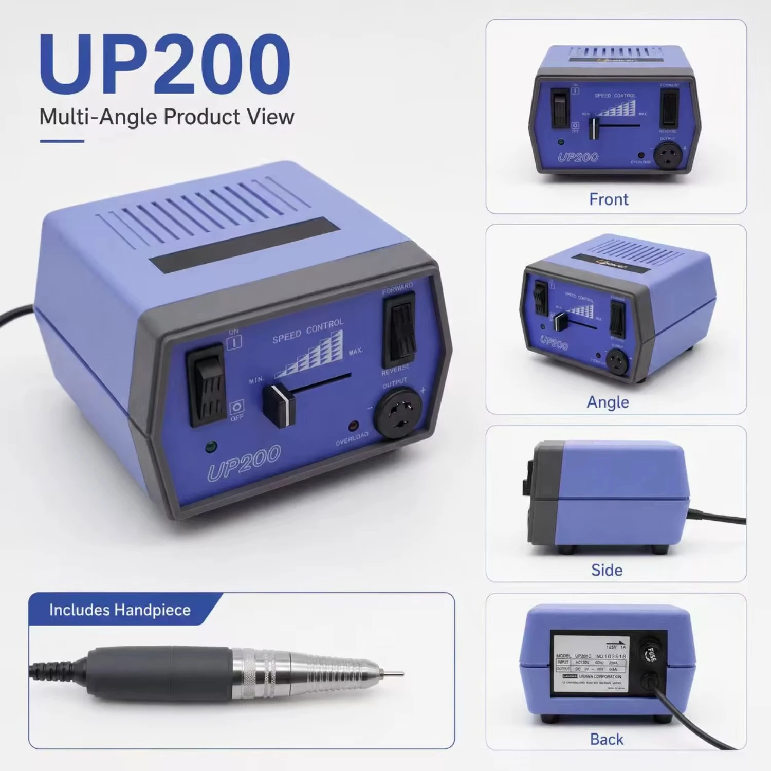 Nail Drill, Matching Repair Wrench, Neat Desktop Storage, Metal Polishing Machine