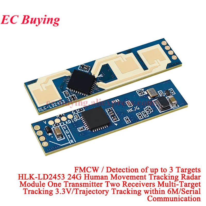 1-10Pcs Hi-Link HLK-LD2450 LD2452 LD2453 MM Wave Human Body Motion Tracking Trajectory Radar Sensor Module Multi-Target Position