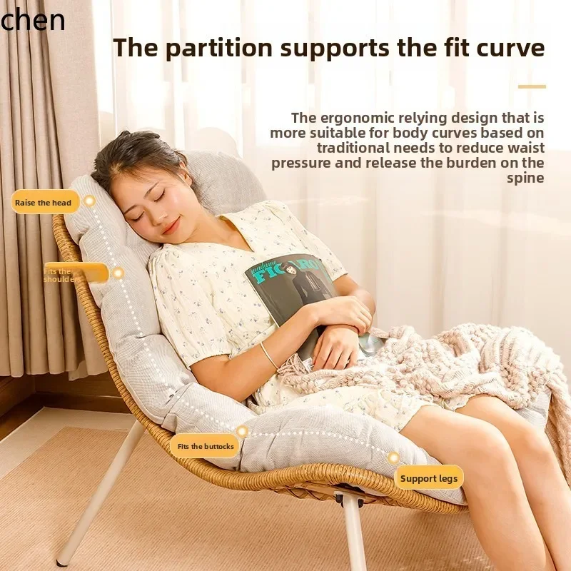 H5.25 recliner balcony small table and chair backrest rattan chair courtyard sofa outdoor coffee table and  combination