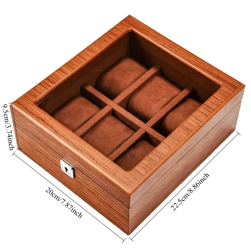 

Wooden Watch Box Organizer 12 Slots Brown Luxury Watch Box Case Wood Storage Box Men's Watches Display Gift Ideas Free Shipping