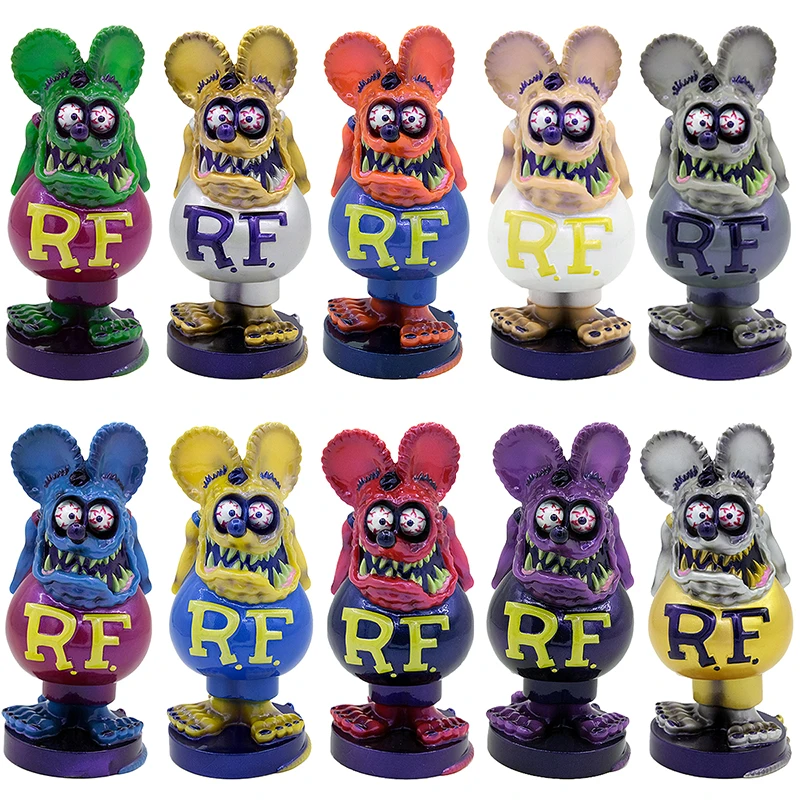  Rat Fink Collectible Figure Jointed Moving Parts Crazy Mouse Legend Model Decoration PVC Material in Stock Now