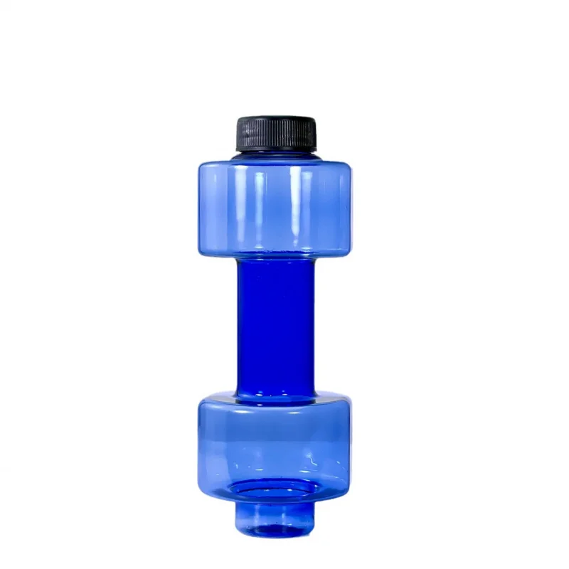 550ML PET Dumbbell Shaped Sport Water Bottle Unbreakable Ideal Outdoor Fitness Cycling Gym Travel Dumbbell Sports Water Bottle