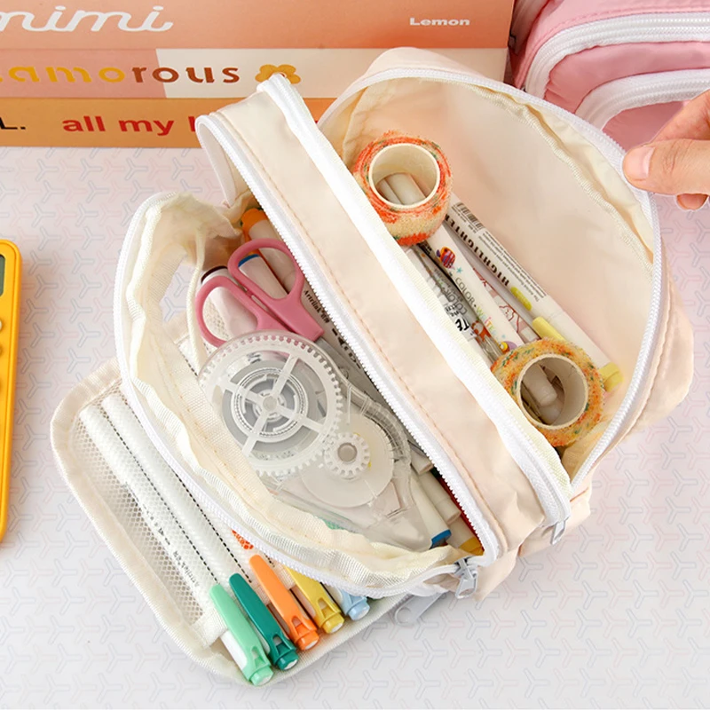 Tamagotchi Multi Layer Pen Bag Sweet Cute Girl BOY Pencil Case Fashion Large Capacity Pink Stationery Pouch Back To School Gift - view 3