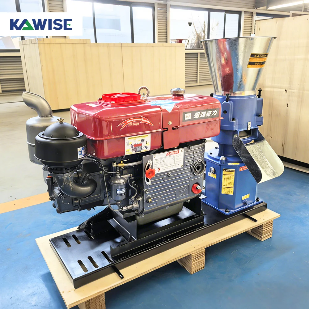 AIROW CE Certified Diesel Feed Pelletizer Machine for Livestock Poultry Feed Production With Stable Output