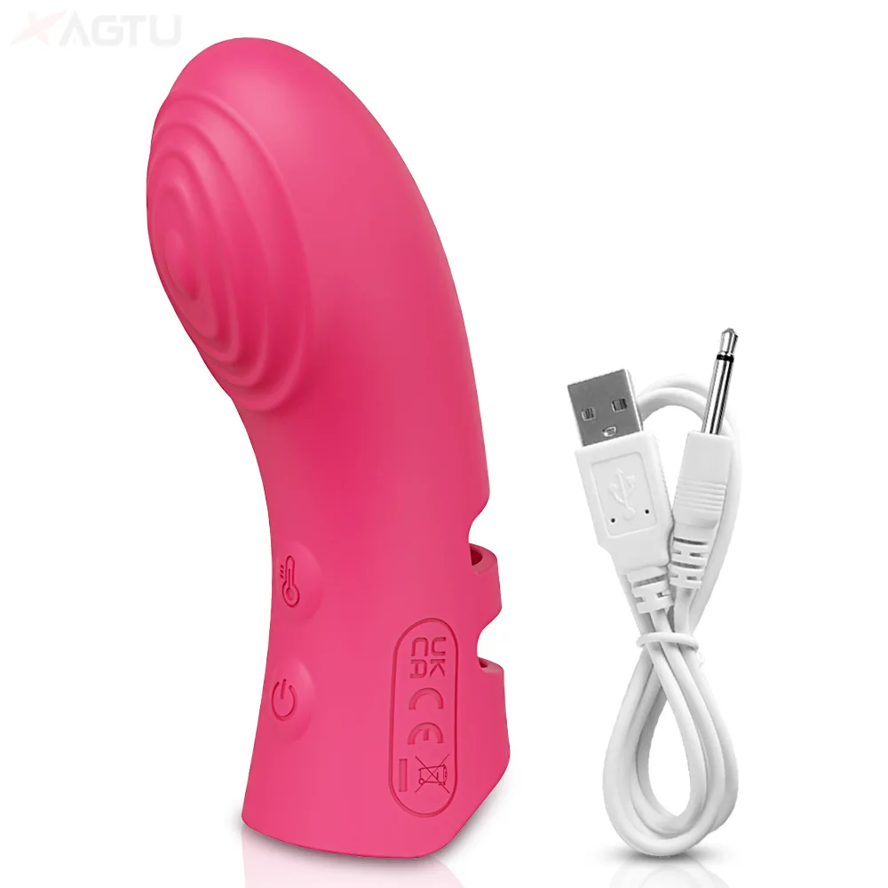 Finger cover silicone 10 frequency vibration finger vibrator Warm couple flirting vibration massage Adult fun  ProductSex Toy
