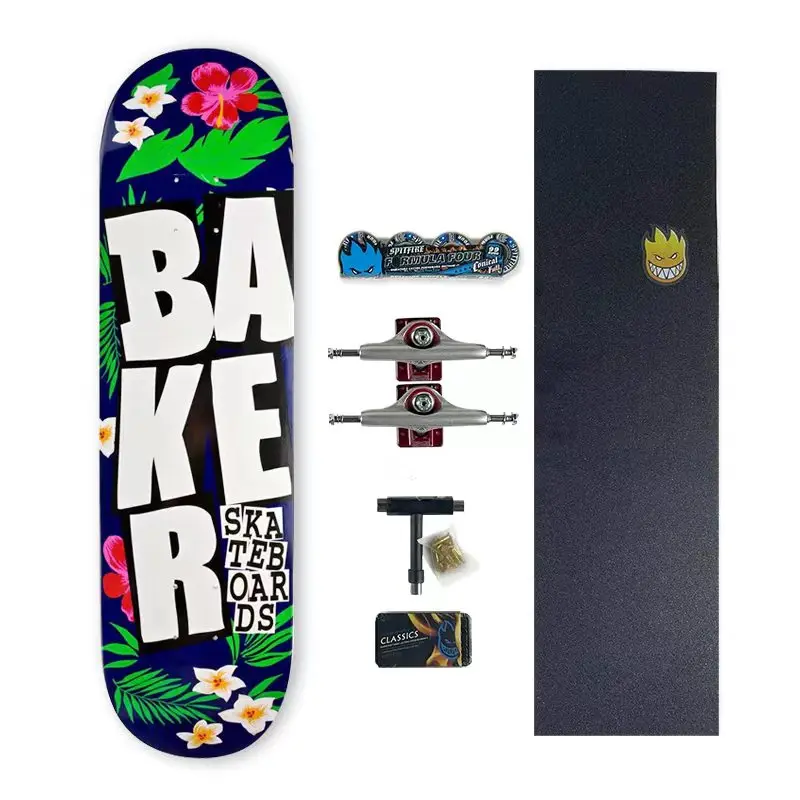 baker skateboad complete set canada maple 7 ply more color double rocker 7.75 8.0 8.25 8.35 8.5 inch  deck professional