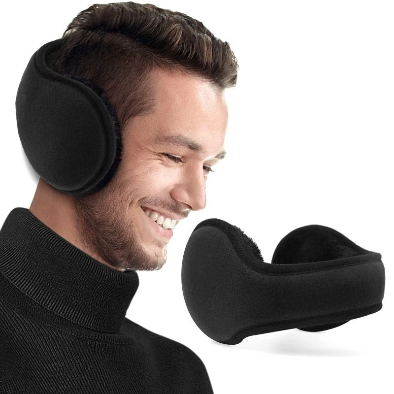 Earmuffs à prova de vento para homens e mulheres, protetor auricular, quente, grosso, quente, confortável, ciclismo ao ar livre, macio, inverno