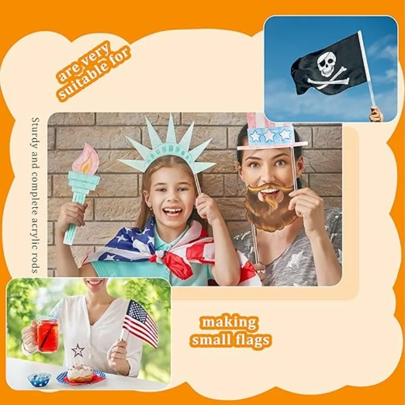 6pcs 10 Inch Acrylic Rod 3/8 Inch Dia.Clear Round Plastic Rods Cake Dowels for Cake Toppers, Candy, DIY Crafts, Dessert, Wedding