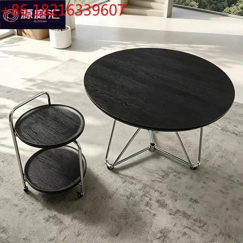YAO deformation dining table light luxury spring folding high value creative round coffee table lifting household