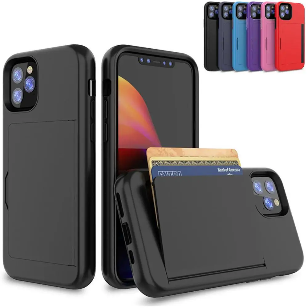 Wallet Cover with Credit Card Slot, Hidden Flip, Armor Case for iPhone 11, 11 Pro Max, iPhone 11 Pro Max