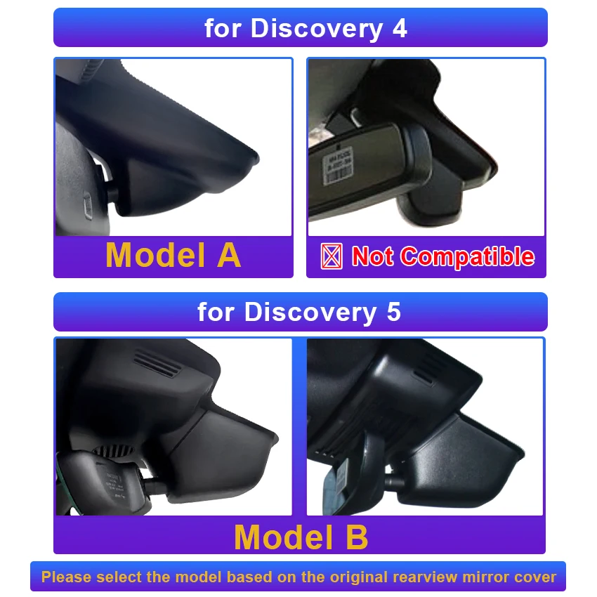 For Land Rover Discovery 4 and 5 (L462) 2011-2025 4K Dash Cam for Car Camera Recorder Dashcam WIFI Car Dvr Recording Devices