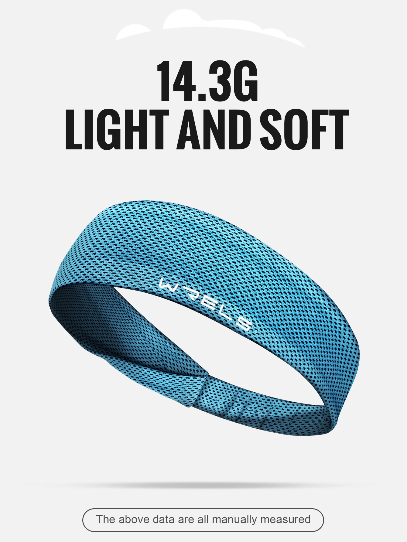 WRELS Sport-Stirnband, Schweißband, dehnbar, elastisch, für Fitness, Laufen, Yoga, Kopfbedeckung, schweißabsorbierend, atmungsaktiv, Jog-Stirnband – Detail 7