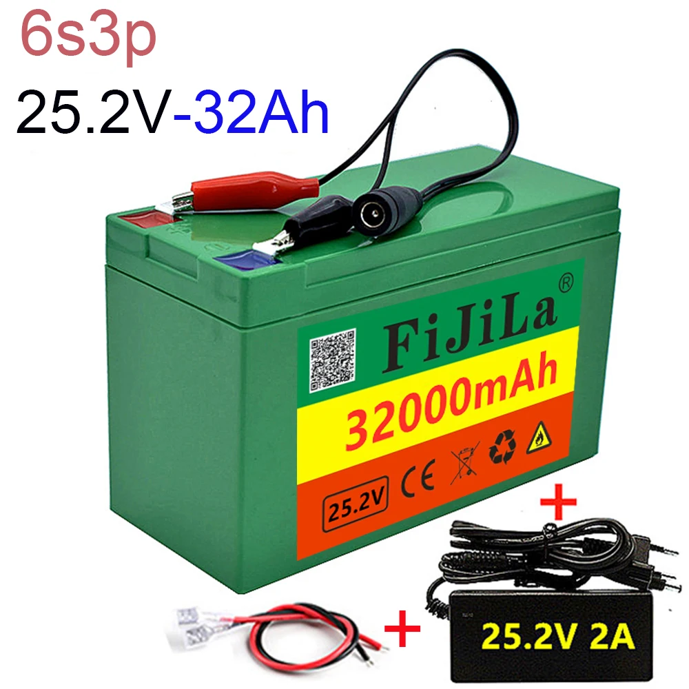 

24V32,0Ah 6s3p18650 Batterie Lithium-Batterie 25,2 V 32000mAh Elektrische Fahrrad Moped/Elektrische/Li ionen Akku mit ladegerät