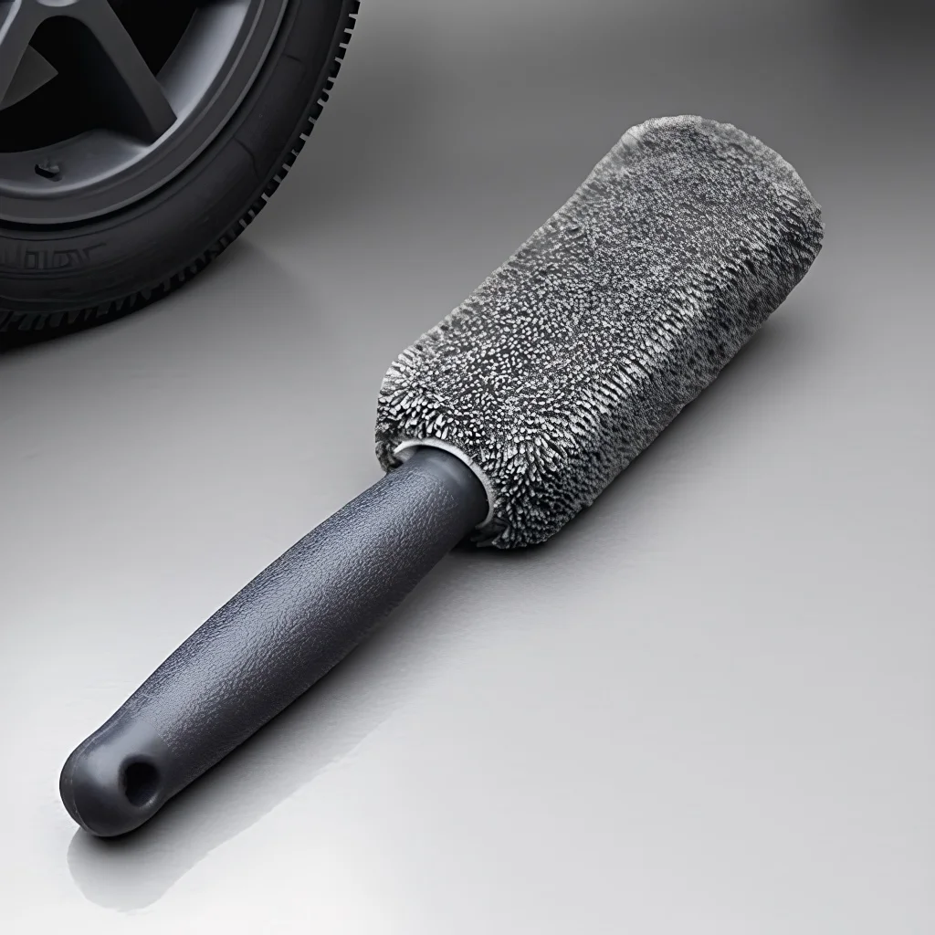 

Deep Clean Wheel Brush, Long Bristles for Tire and Rim to Remove Brake Dust and Grime, Plastic Handle