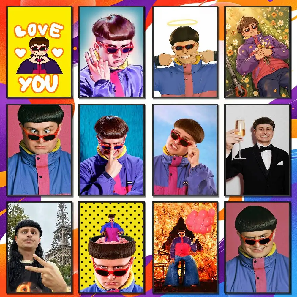 For Oliver Tree Poster Sticker Cover Bars Custom Film Self-adhesive Ornament Collectibles Playbill