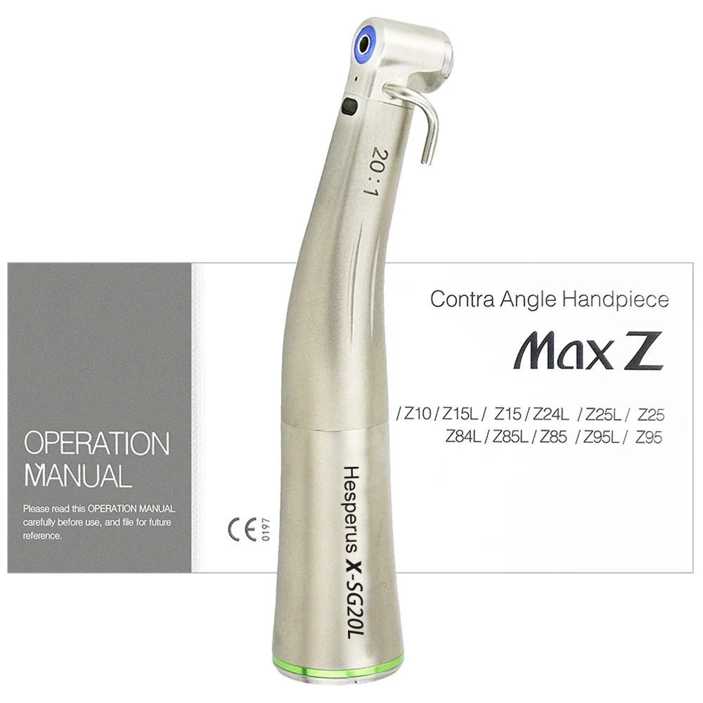 HESPERUS SG20L SG20 Den tal im plant Motor Handpiece 20:1 Detachable Contra Angle Handpiece With Optic Fiber