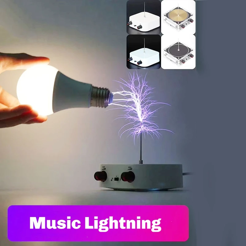 Bluetooth untuk Tesla koil musik sentuhan petir buatan celah percikan Bluetooth Arc Model eksperimen steker AS