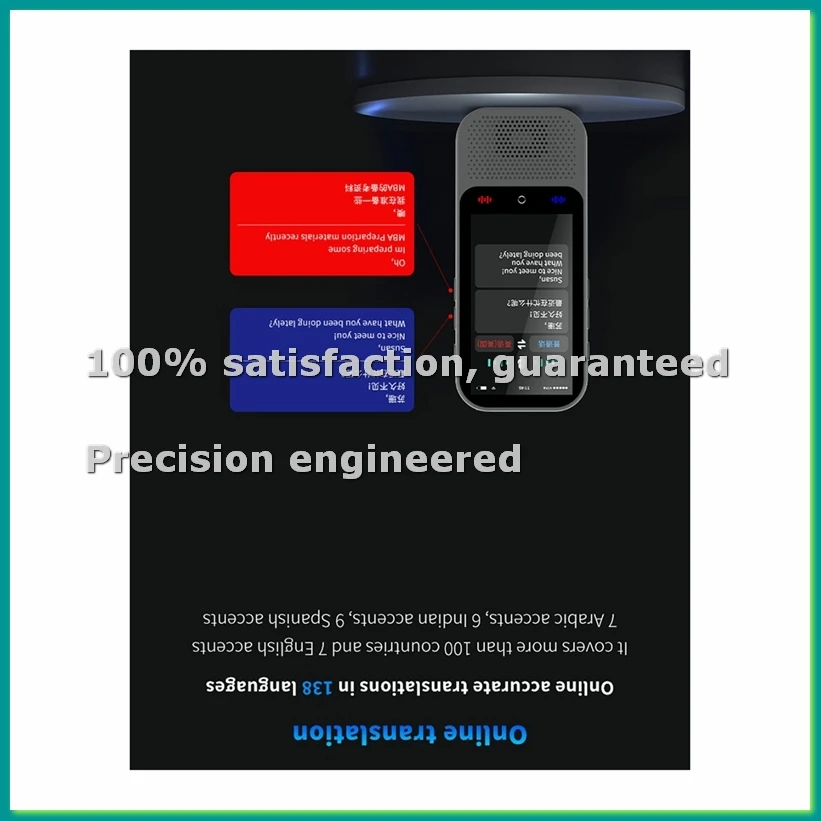 

Портативный переводчик S80 Pro ChatGPT: Умный голосовой, фото- и текстовый переводчик с функцией записи и перевода в реальном времени - PZZW