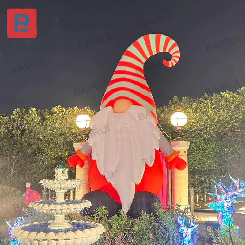 Cute christmas holiday inflatable santa claus for festive party square decoration