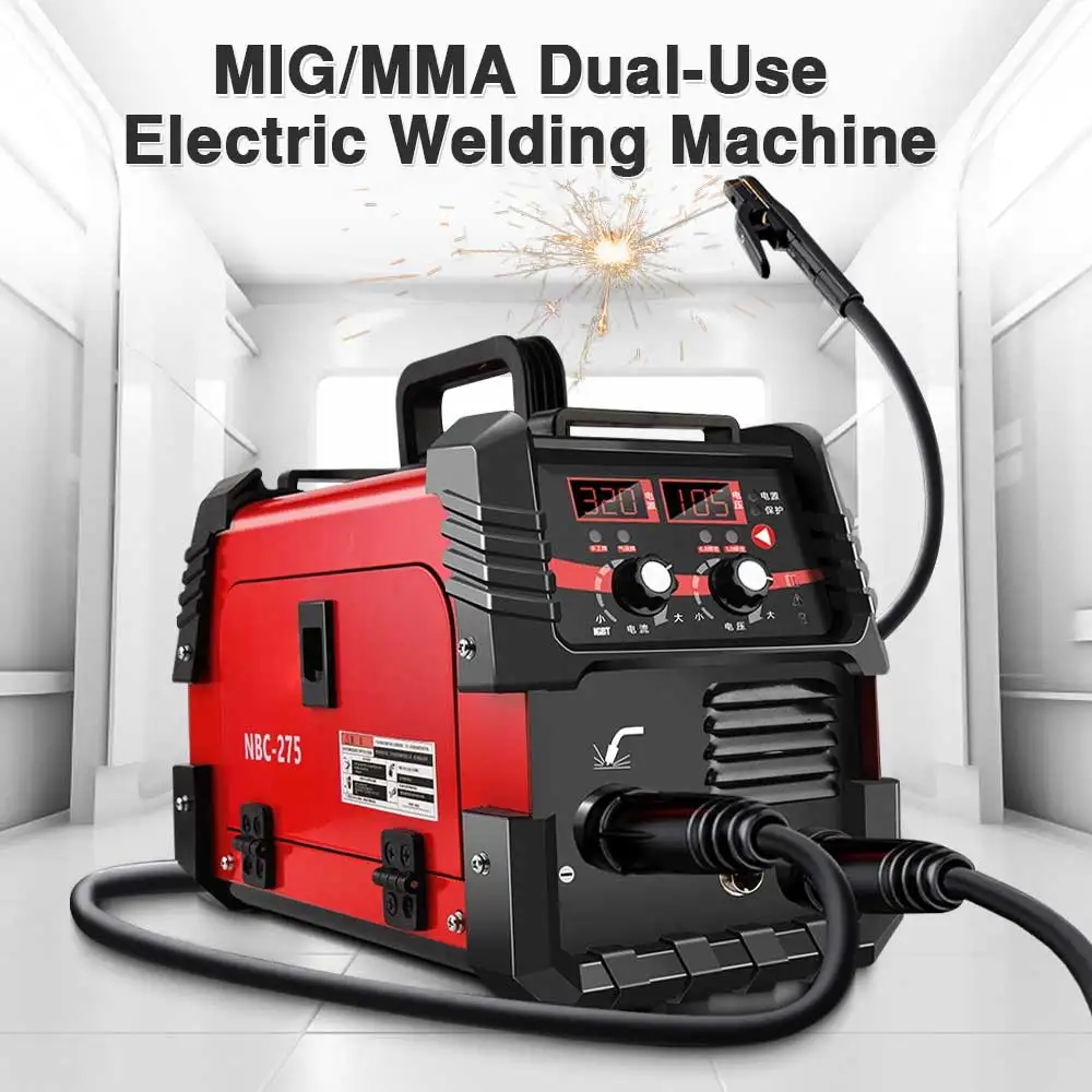 220V Non Gas Welding Machine MMA MIG Carbon Dioxide Gas Shielded Welding Machine Home Welder Machine For Gasless Soldering