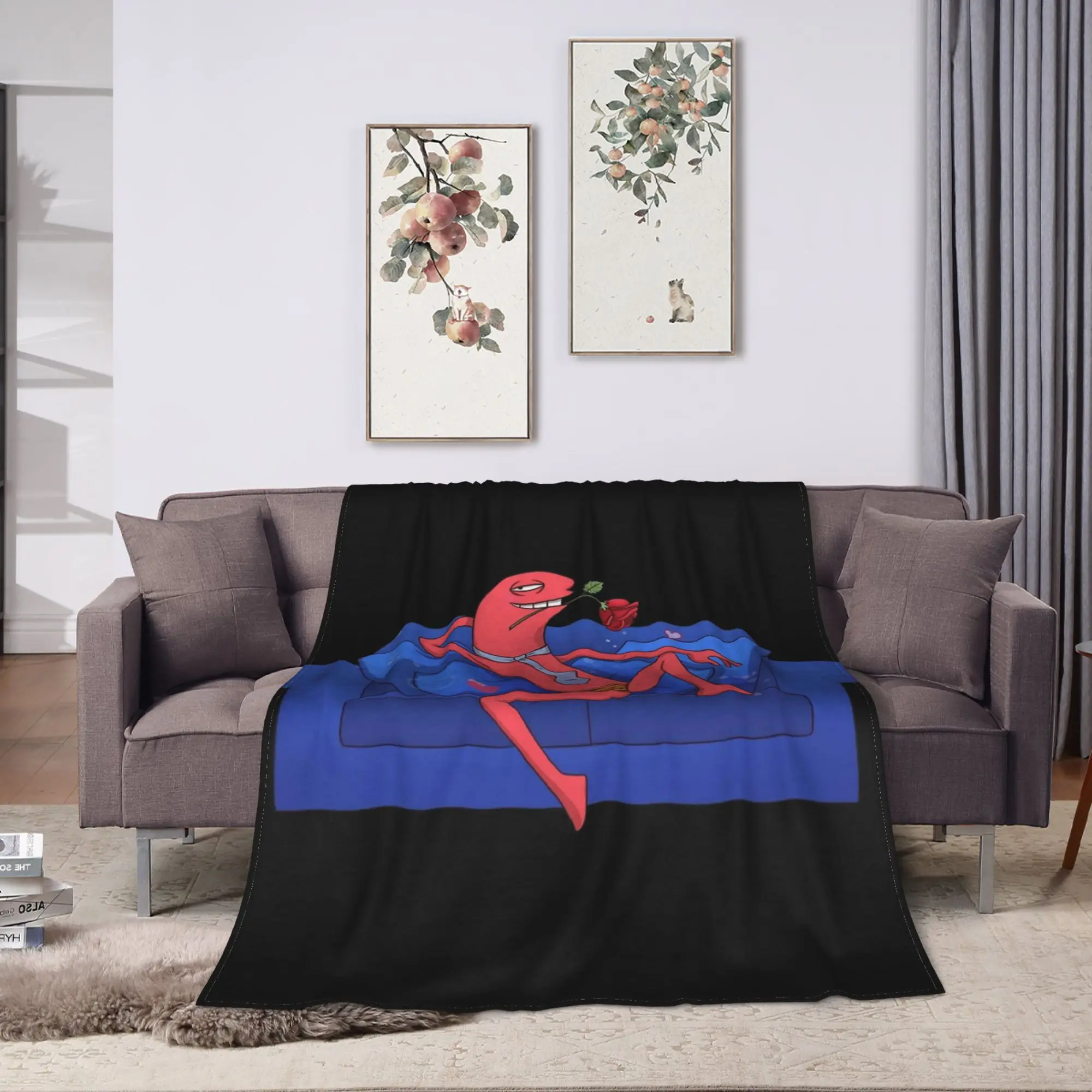 Smiling Friends Flirting Alan Bliblie Pim Blanket Quality Super Warm  Bedding Throws Spring Boy Girl Couch Bed Graphic Bedspread