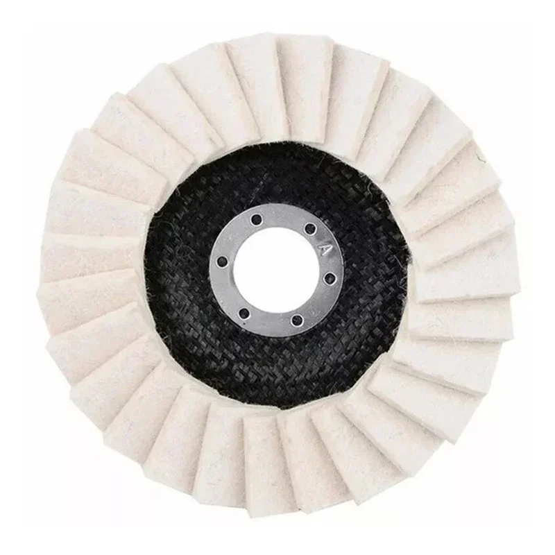 125mm Wool Polishing Wheel Flap Felt Louver Disc Wheel Angle Grinder Polishing Disc  Metal Waxing Buffing Wheel Power Tool Parts