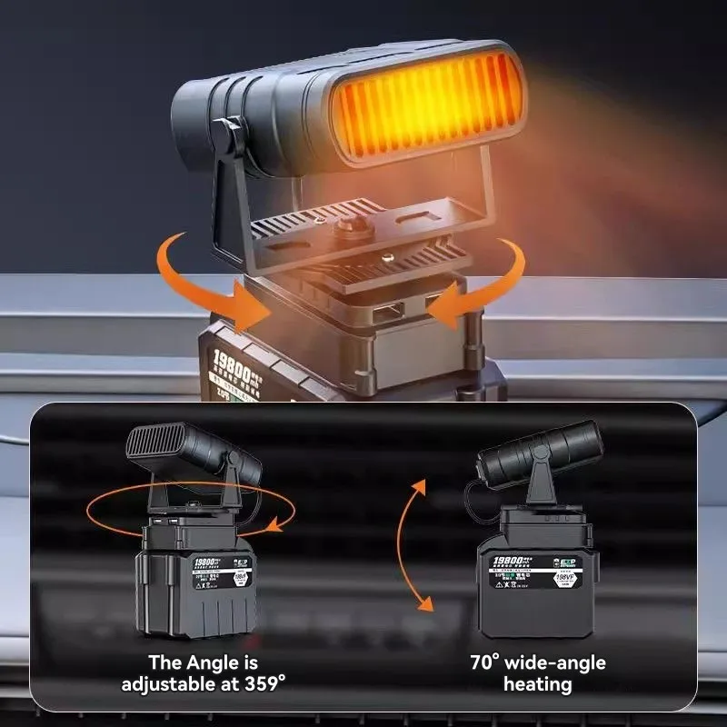 

B58B-Двухуровневый портативный электрический обогреватель для литиевой мощности, теплое воздуходувка, портативный вентилятор, обогреватель