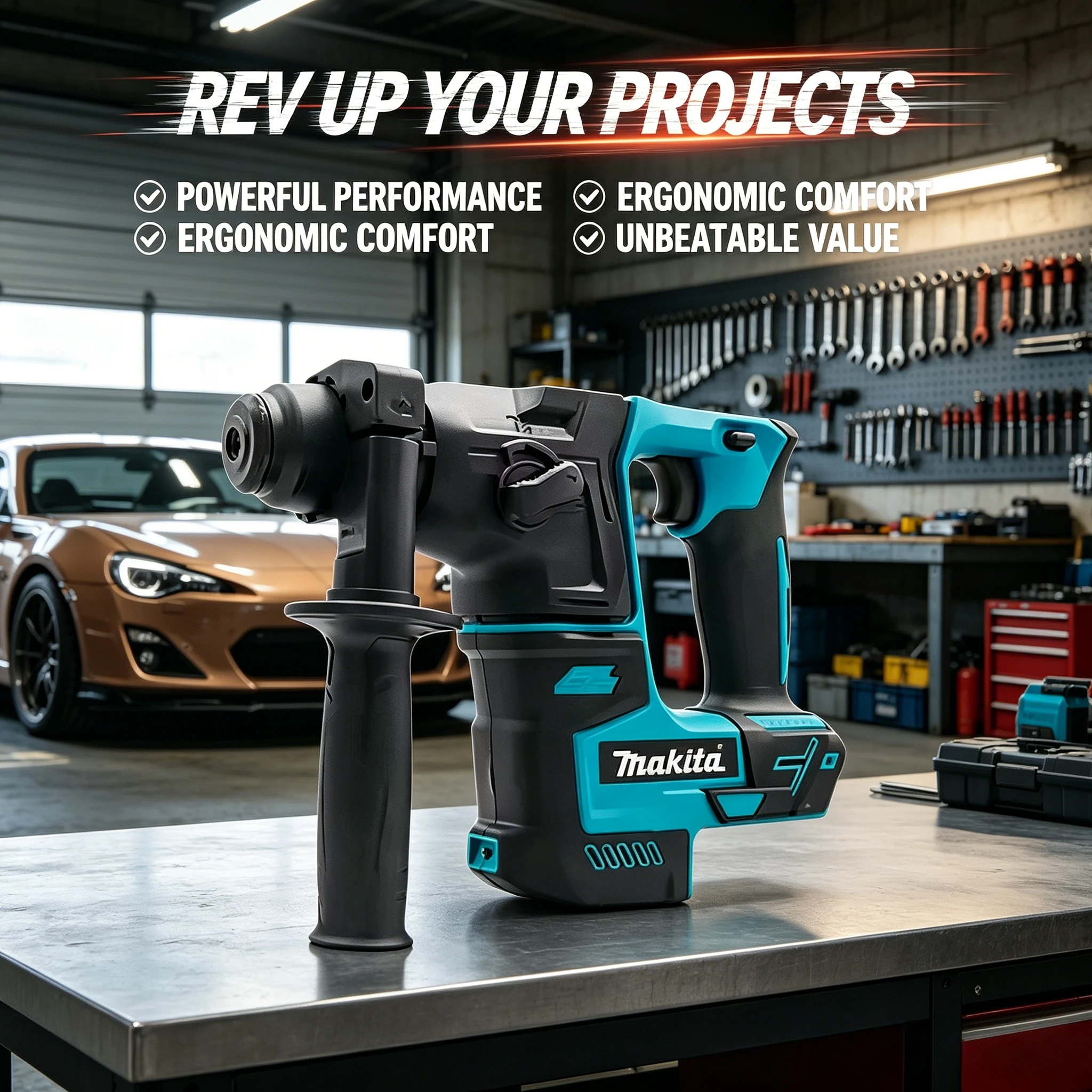 Makita HR140D 10.8V-12V Max Brushless Rotary Hammer: 14mm Cordless Concrete Drill (Battery Not Included)