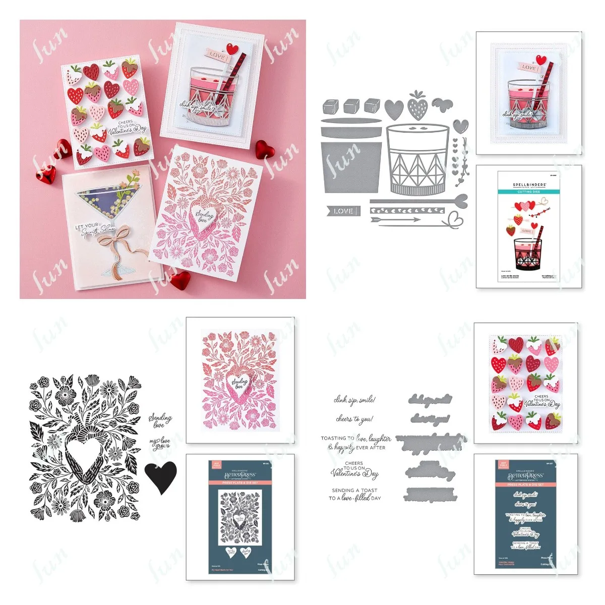 Happy Valentine's Day Sentiments Hot Foil Plates and Cutting Dies Heart Beats for DIY Scrapbooking Decoration Embossing Die