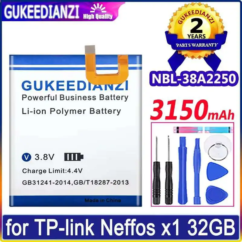 

3150mAh Mobile Phone Battery For TP-Link Neffos x1 32GB High Compatibility High Capacity Nbl-38A2250