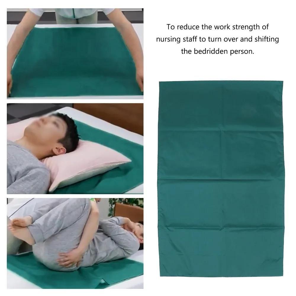Portable Multifunction Patient Transfer Sheet Nylon Reusable Patient Sliding Sheet Washable Transfer Cloth for Caregiver
