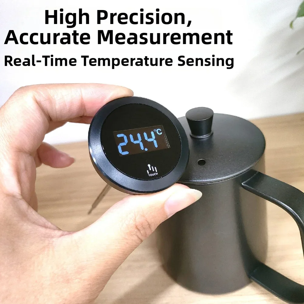 Digital Display-Thermo Detertor Portable Thermometer Coffee Thermome Tools For Coffee Milk Drinks Tea -20℃ For Cooking BBQ